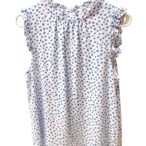 Lilly Pulitzer - Cambria Top Zanzibar Blue Lilly’s Dot Inverse Blouse